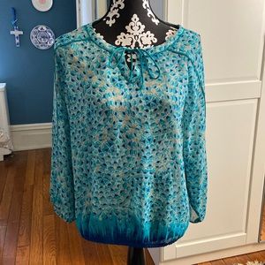 3/$25🛍 Lucky Brand Sheer Top Blouse